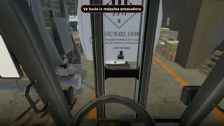 Forklift — move to the bagging machine